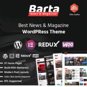 Barta – News & Magazine WordPress Theme With License Key
