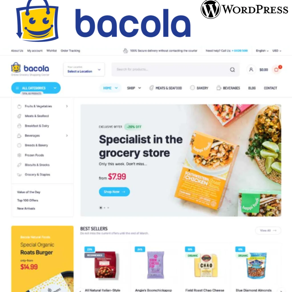 Bacola - Grocery Store and Food eCommerce Theme