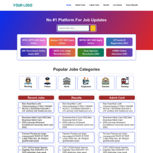 Sarkari Results WordPress Theme – Prebuilt GeneratePress Design for Govt Job Portals